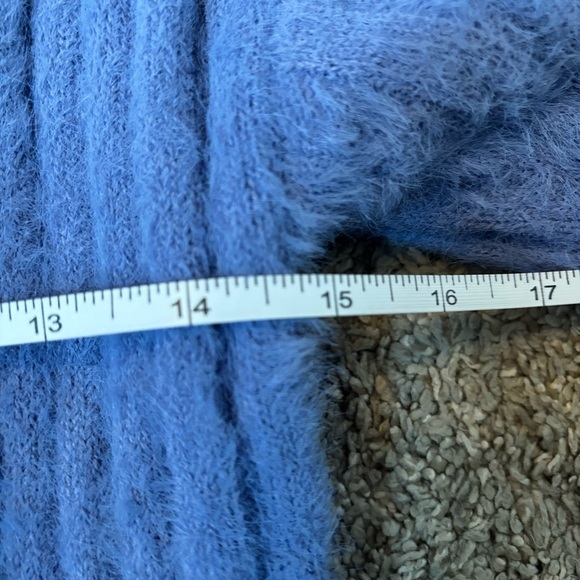 ASTR Women's Veda Sweater V Neck Wrap Blue Size Small - Picture 8 of 9